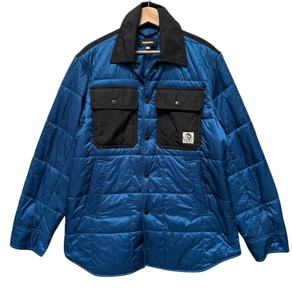 Diesel J-Welles Quilted Jacket Blue Size Small - Picture 1 of 9